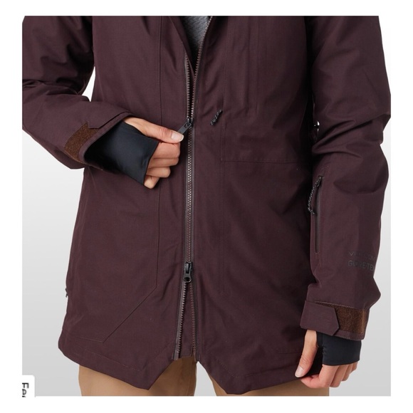 NWOT Volcom Iris 3 in 1 Gore Snowboard Ski Jacket in Dark Burgundy  Size Small - Picture 8 of 16